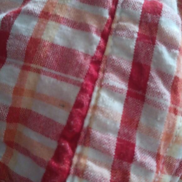 Disney Pooh, Eeyore and Piglet Women's Red Checkered Sleeveless Shirt Sz 26W/28W - Picture 6 of 8